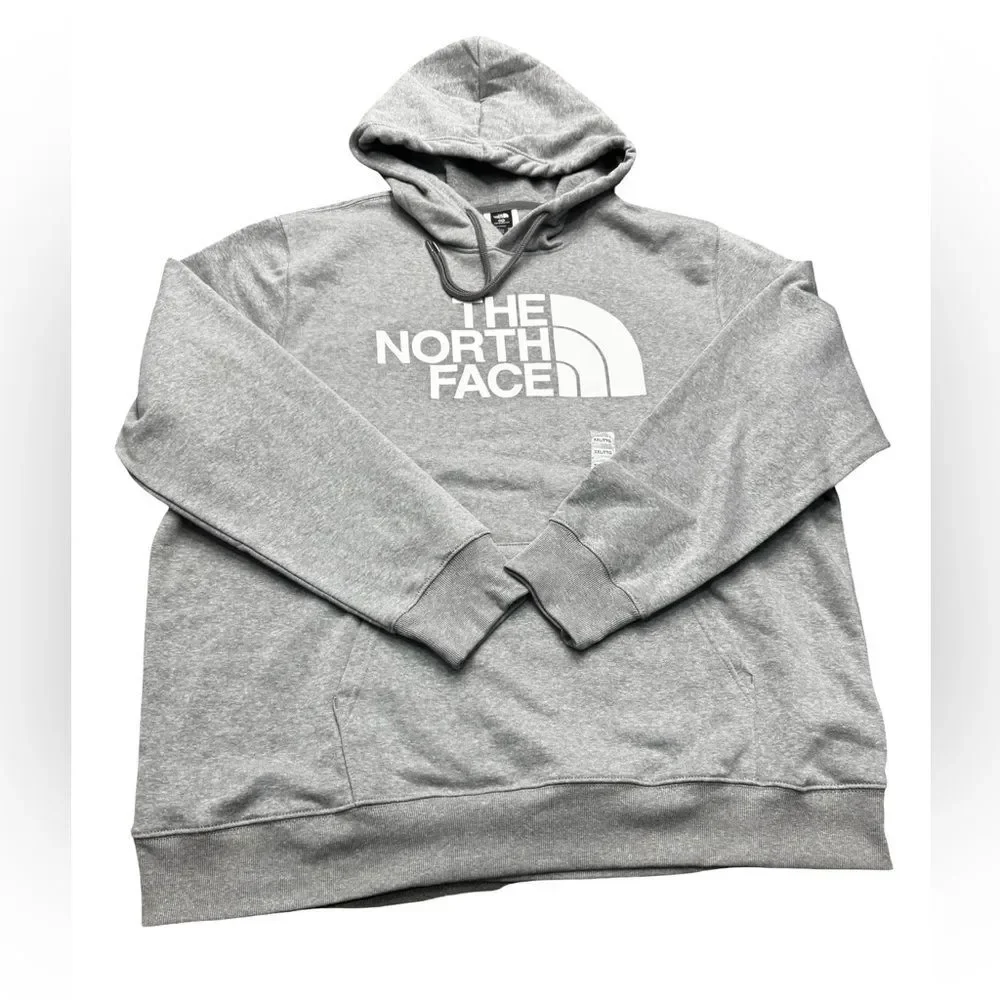 The North Face Hoodie Mens XXL Light Gray Pullover Sweatshirt NWOT Soft Casual